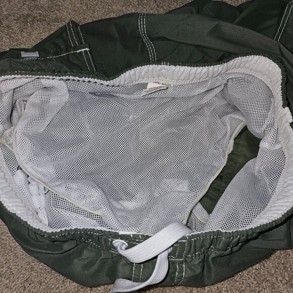 Counter Culture Cargo Swim Shorts Men's Large Olive Green Drawstring - Picture 4 of 5